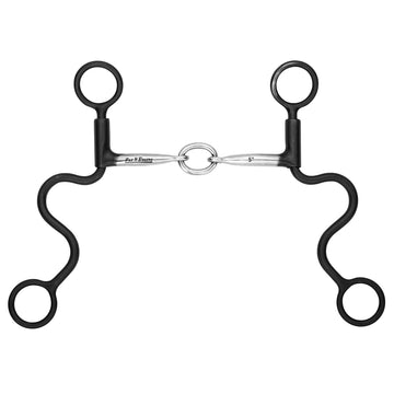 BAR H EQUINE Western Antique Cavalry Shank Bit with Life Saver Mouthpiece